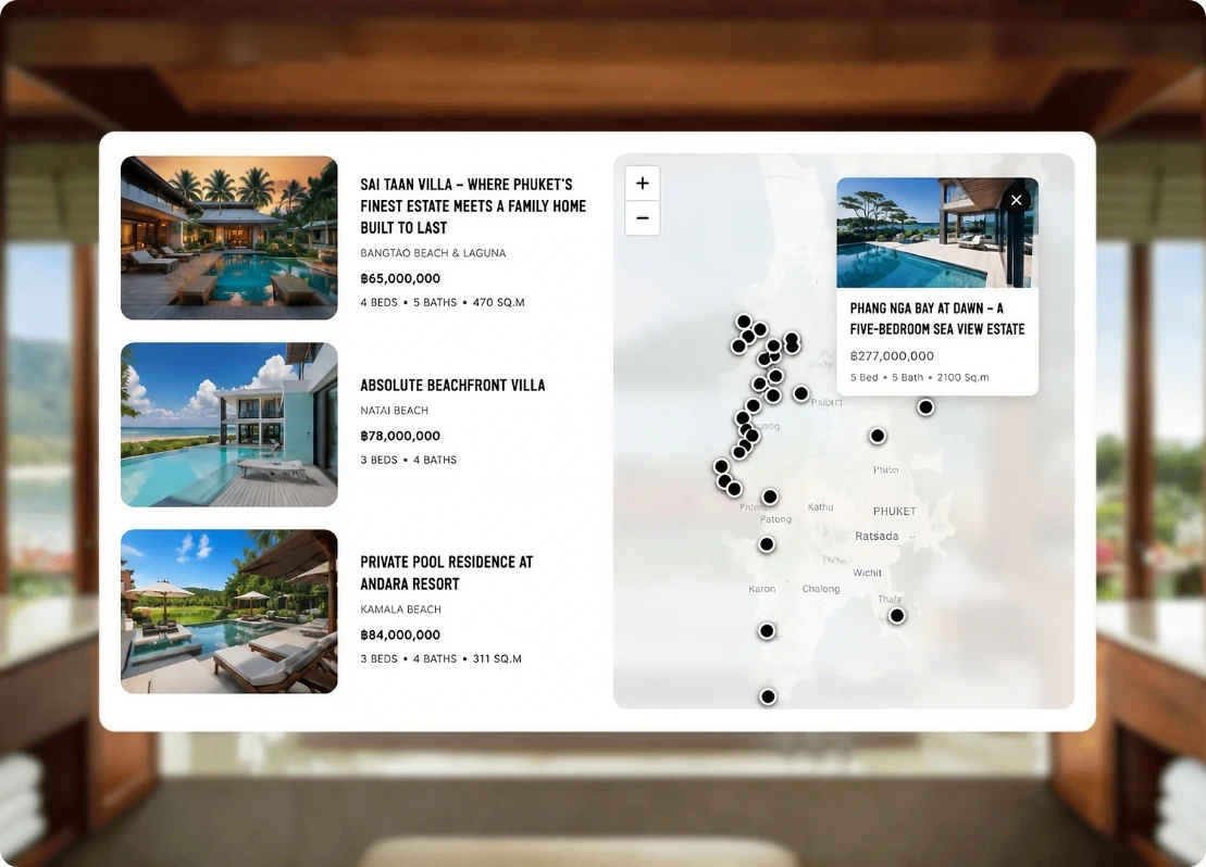 Interactive property map search